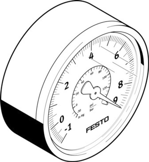 Vakum manometresi VAM-63-V1/9-R1/4-EN 537814